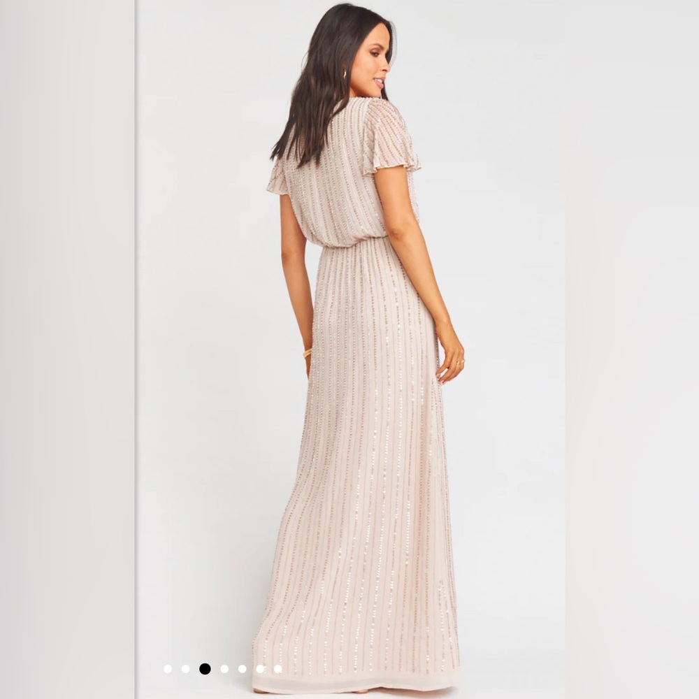 Show Me Your Mumu Michelle Flutter Beaded Maxi Dress Size XL